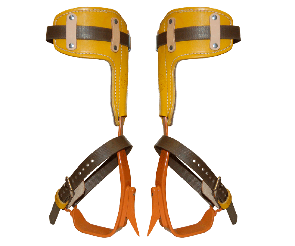 Bashlin Twisted Steel Climbing Spikes with Leather Pads