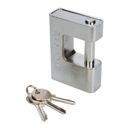 Silverline close armoured shutter lock padlock 90mm
