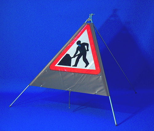 Quazar Triangular Road Works Sign - 750mm