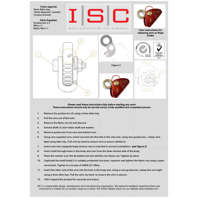 ISC Rope Grab Service Kit