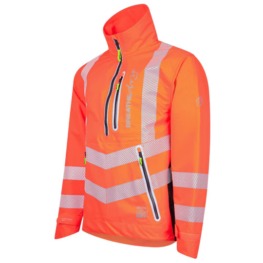 Arbortec BreatheDry Waterproof Smock Jacket Hi-Vis Orange